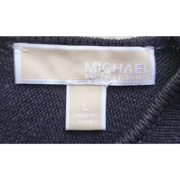 SWEATER-Michael Kors-Black-Long Length-Zipper-Long Sleeves-Size Large - Picture 3 of 13
